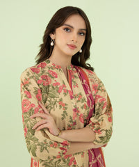 3 Piece - Printed Zari Khaddar Suit