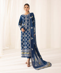 3 Piece - Embroidered Cotton Karandi Suit