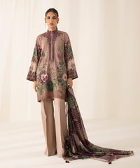 3 Piece - Printed Silk Suit