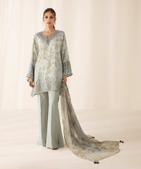 3 Piece - Printed Silk Suit