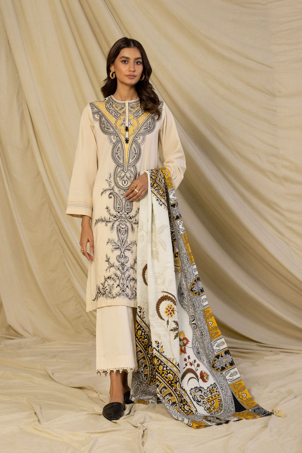 Printed Khaddar Dupatta