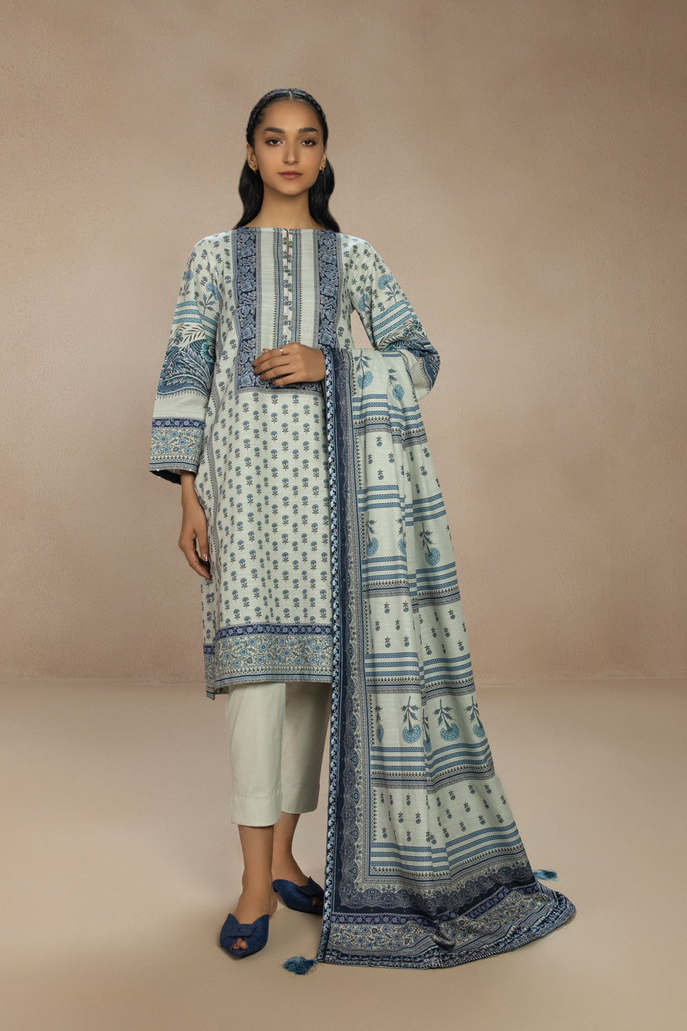 Printed Khaddar Dupatta