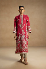 Embroidered Raw Silk Shirt