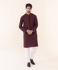 Embroidered Jacquard Kurta