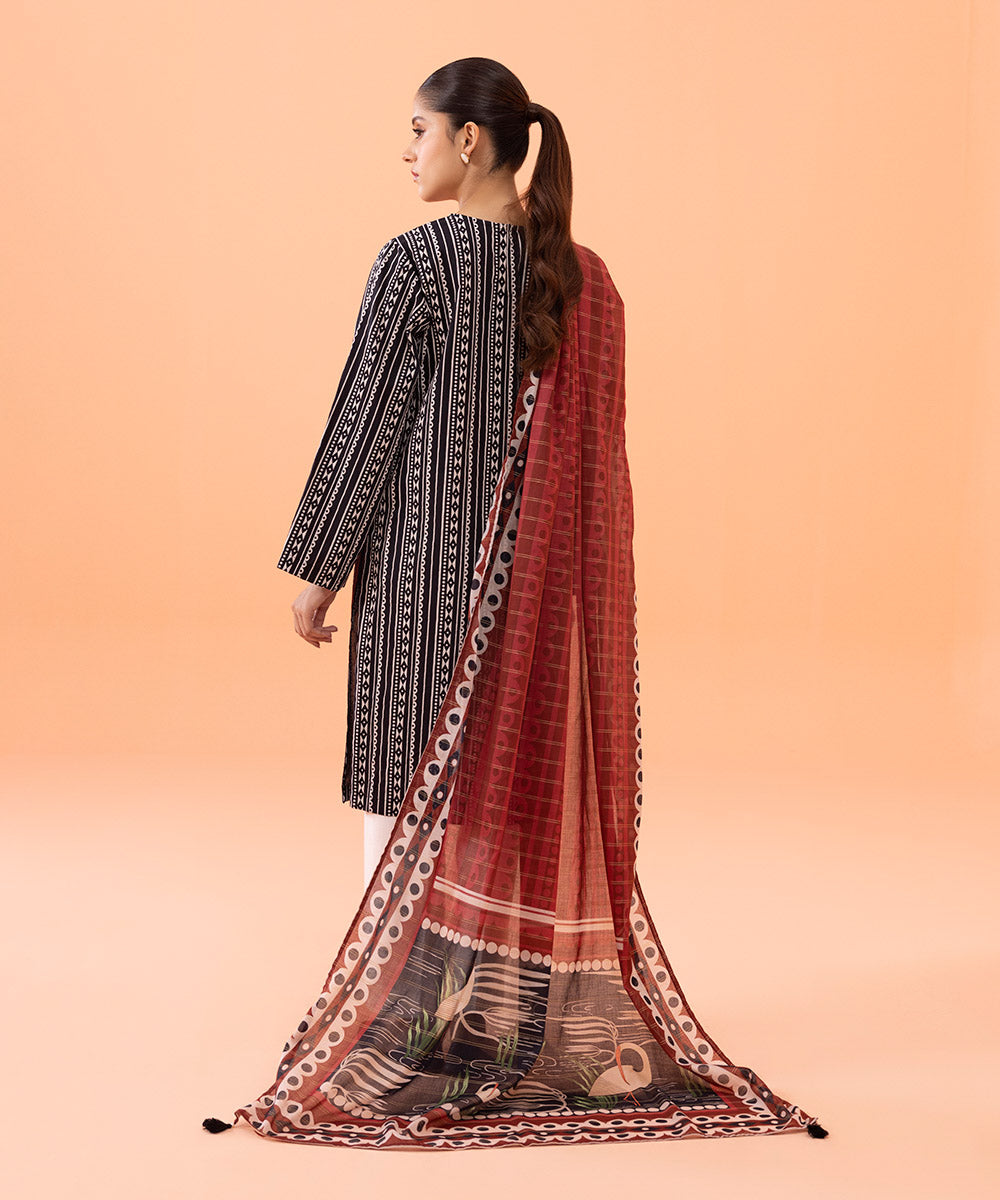 Printed Zari Voile Dupatta