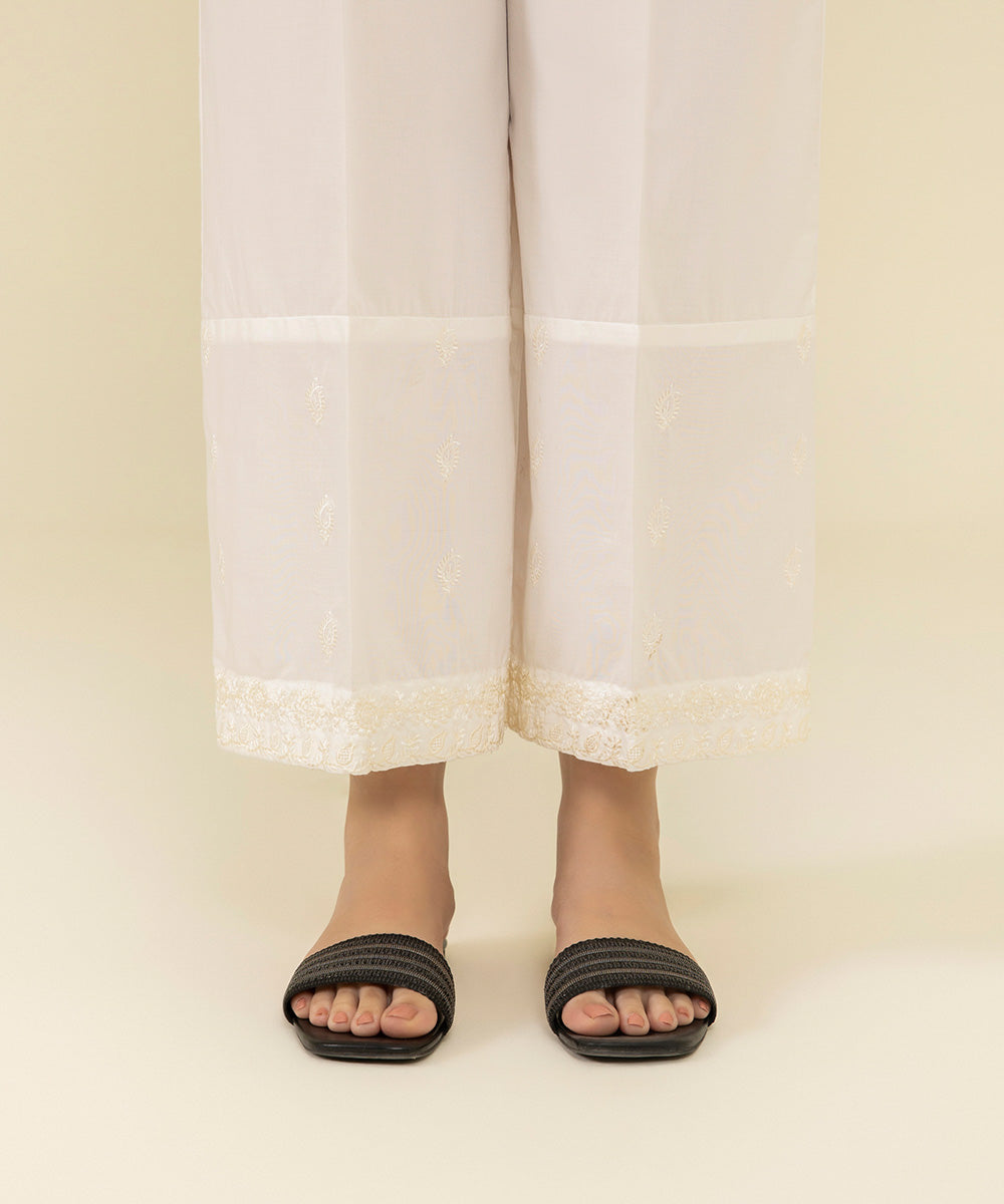 Embroidered Cambric Culottes