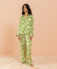 Printed Satin PJ Set