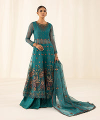 3 Piece - Embroidered Organza Suit