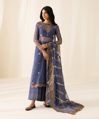 3 Piece - Embroidered Organza Suit