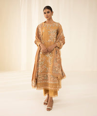 3 Piece - Embroidered Organza Suit