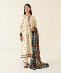 3 Piece - Embroidered Textured Lawn Suit