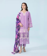 3 Piece - Embroidered Cotton Karandi Suit