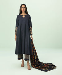 3 Piece - Embroidered Khaddar Suit