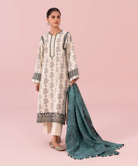 3 Piece - Embroidered Jacquard Suit