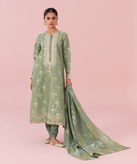 3 Piece - Embroidered Jacquard Suit