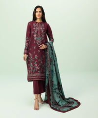 3 Piece - Embroidered Cotton Karandi Suit