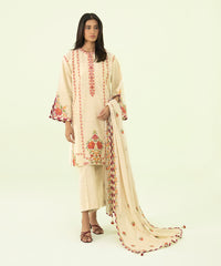 3 Piece - Embroidered Khaddar Suit