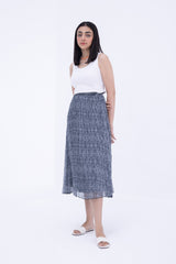 Printed Chiffon Pleated Skirt